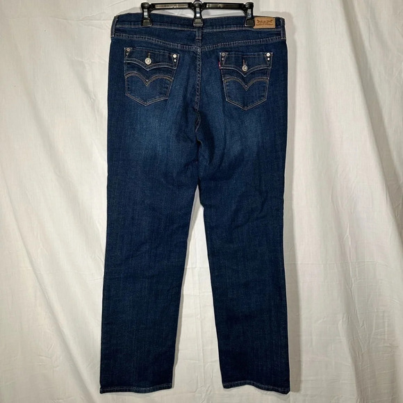 dark wash Levi’s 505 straight leg jeans size 16 - Picture 2 of 4
